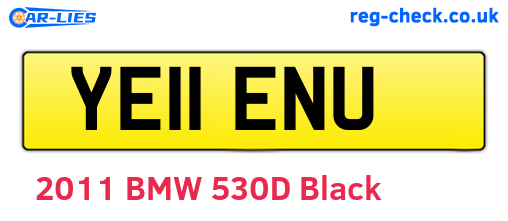 YE11ENU are the vehicle registration plates.