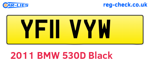 YF11VYW are the vehicle registration plates.