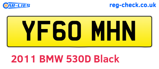 YF60MHN are the vehicle registration plates.