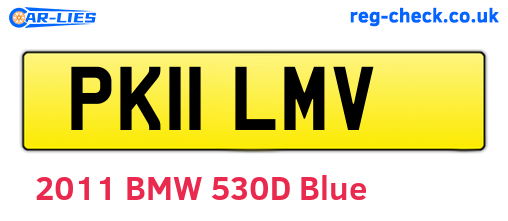 PK11LMV are the vehicle registration plates.