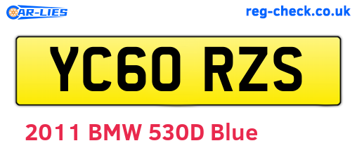 YC60RZS are the vehicle registration plates.