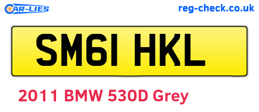 SM61HKL are the vehicle registration plates.