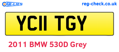 YC11TGY are the vehicle registration plates.