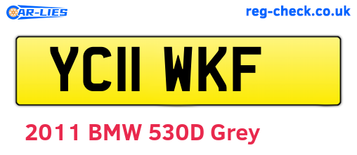 YC11WKF are the vehicle registration plates.
