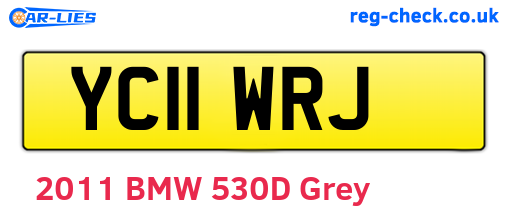 YC11WRJ are the vehicle registration plates.