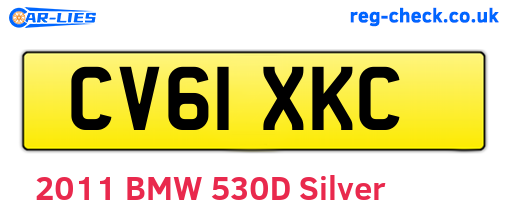 CV61XKC are the vehicle registration plates.