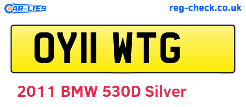 OY11WTG are the vehicle registration plates.