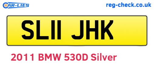 SL11JHK are the vehicle registration plates.
