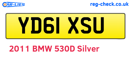 YD61XSU are the vehicle registration plates.