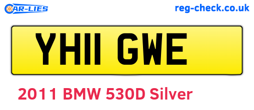 YH11GWE are the vehicle registration plates.
