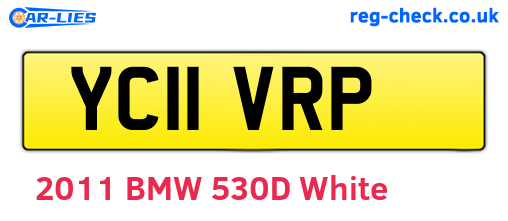 YC11VRP are the vehicle registration plates.