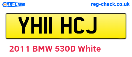 YH11HCJ are the vehicle registration plates.