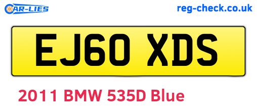 EJ60XDS are the vehicle registration plates.