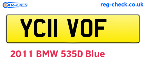 YC11VOF are the vehicle registration plates.