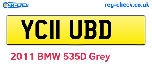 YC11UBD are the vehicle registration plates.