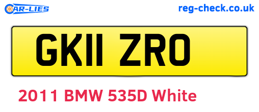 GK11ZRO are the vehicle registration plates.