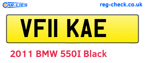 VF11KAE are the vehicle registration plates.