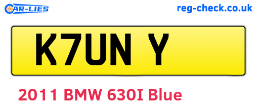 K7UNY are the vehicle registration plates.