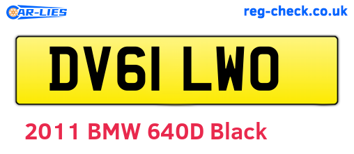 DV61LWO are the vehicle registration plates.