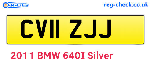 CV11ZJJ are the vehicle registration plates.