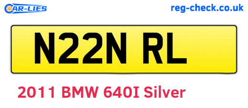 N22NRL are the vehicle registration plates.