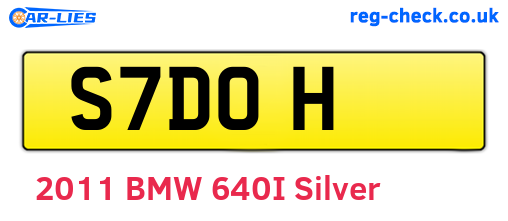 S7DOH are the vehicle registration plates.