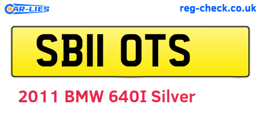 SB11OTS are the vehicle registration plates.