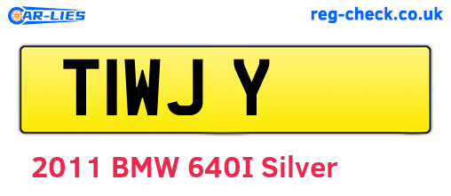 T1WJY are the vehicle registration plates.