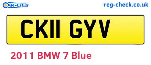 CK11GYV are the vehicle registration plates.