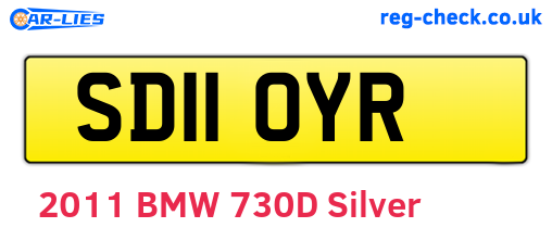 SD11OYR are the vehicle registration plates.