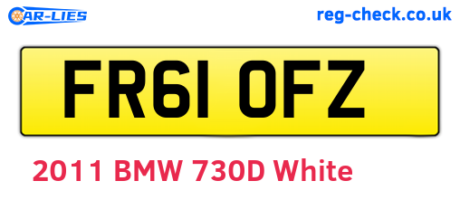 FR61OFZ are the vehicle registration plates.