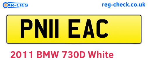 PN11EAC are the vehicle registration plates.