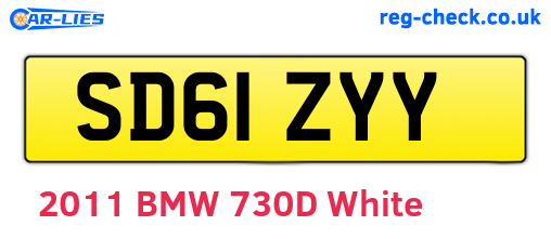 SD61ZYY are the vehicle registration plates.