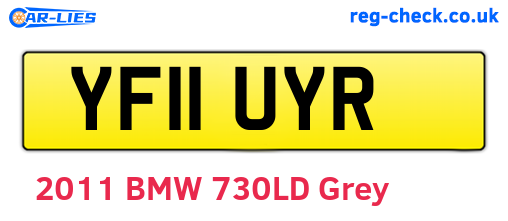 YF11UYR are the vehicle registration plates.