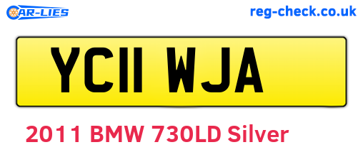 YC11WJA are the vehicle registration plates.