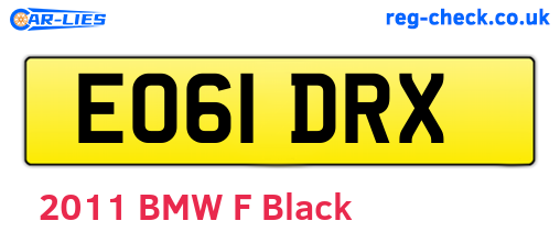 EO61DRX are the vehicle registration plates.