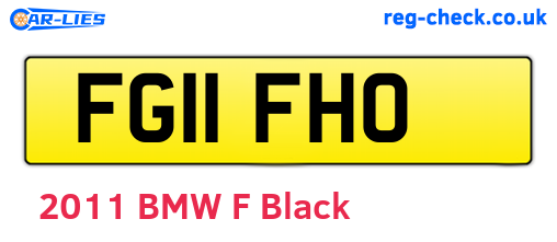 FG11FHO are the vehicle registration plates.