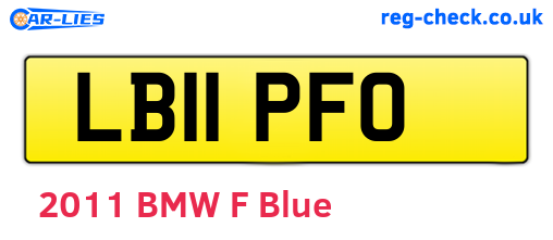 LB11PFO are the vehicle registration plates.