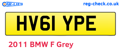 HV61YPE are the vehicle registration plates.