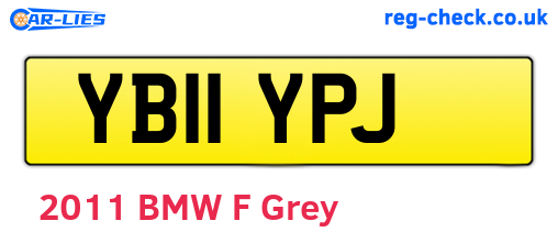 YB11YPJ are the vehicle registration plates.
