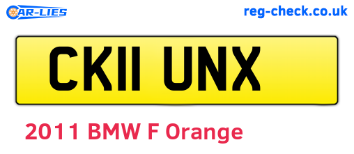 CK11UNX are the vehicle registration plates.