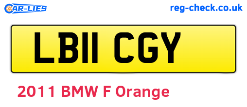 LB11CGY are the vehicle registration plates.