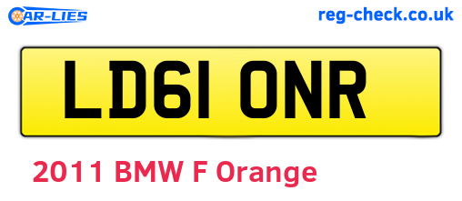 LD61ONR are the vehicle registration plates.