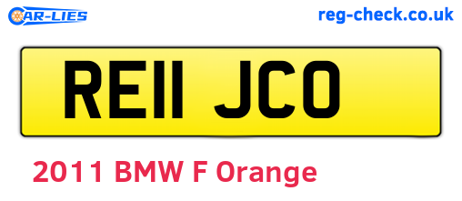 RE11JCO are the vehicle registration plates.