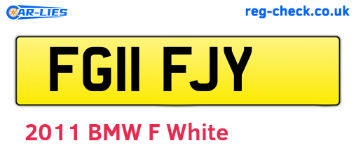 FG11FJY are the vehicle registration plates.