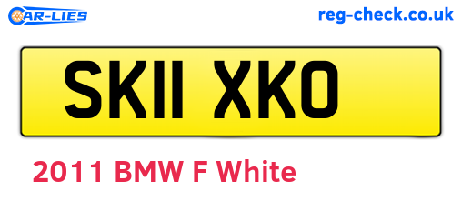 SK11XKO are the vehicle registration plates.