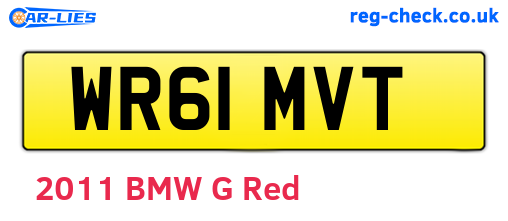 WR61MVT are the vehicle registration plates.