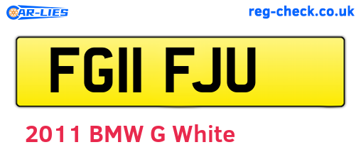 FG11FJU are the vehicle registration plates.