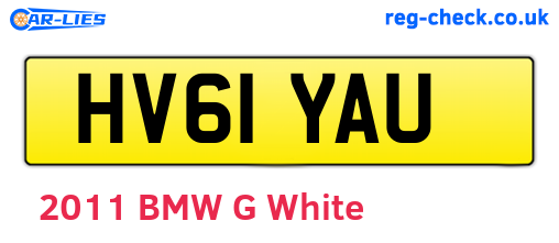 HV61YAU are the vehicle registration plates.