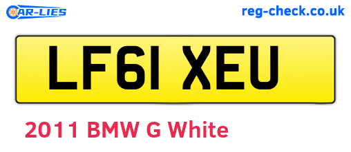 LF61XEU are the vehicle registration plates.